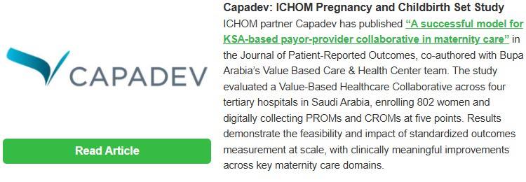Capadev ICHOM Pregnancy and Childbirth Set study announcement